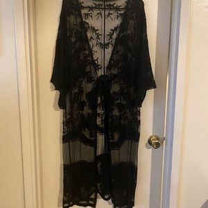 Lace kimono or coverup